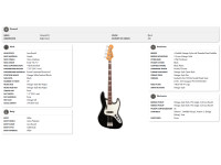 Fender Vintera III Early 70s Jazz Bass Rosewood Fingerboard Black Fender Vintera III Early 70s Jazz Bass Rosewood Fingerboard Black
